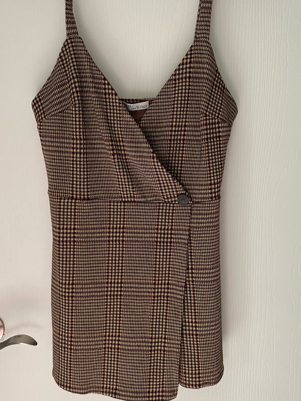 Pull & Bear Plaid Wrap Skort Dress Medium Preppy Academic